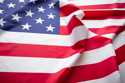 United States flag for Independence Day 4th of July safety