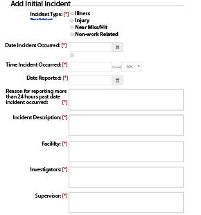 incident reporting form-custom